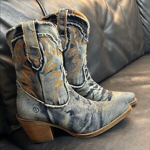 Dingo Blue Denim Cowboy Boots